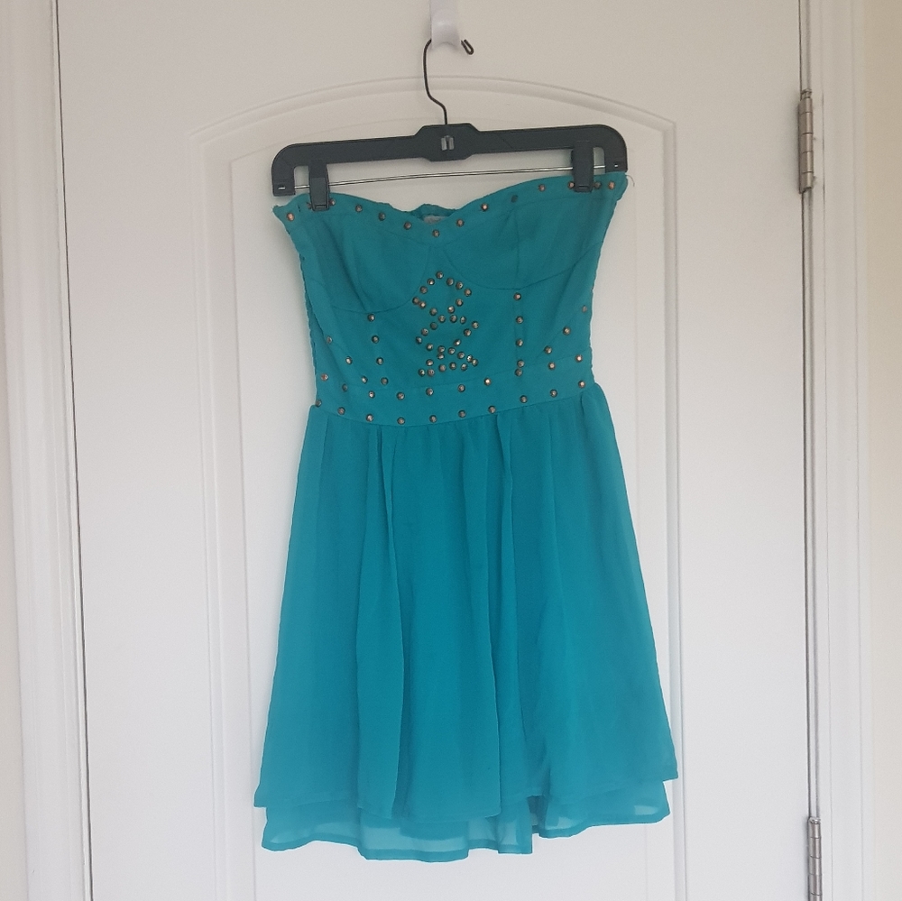 Charlotte Russe Blue Strapless Dress